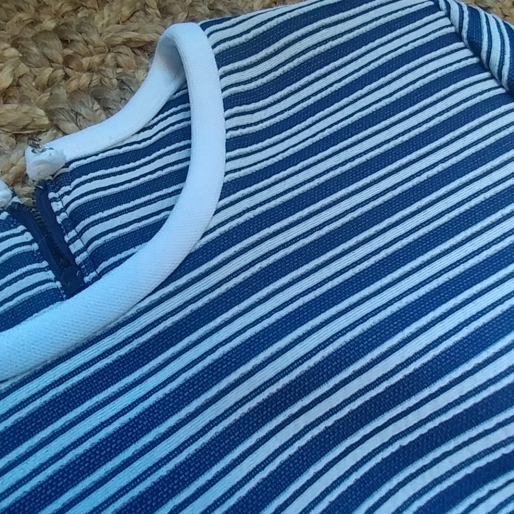 Vintage Navy and white striped dress - Picture 5 of 8